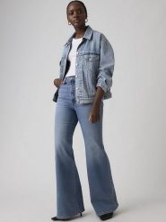 Levi's Dżinsy "Ribcage" - Flared fit - w kolorze niebieskim rozmiar: W31/L32. Niebieskie jeansy Levi's, l, z aplikacjami, klasyczne, z podwyższonym stanem. Za 251.16 zł.