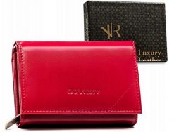 Portfel skórzany Rovicky R-RD-38-GCL malinowy. Różowe portfele ROVICKY, bez wzorów, ze skóry. Za 77.99 zł.
