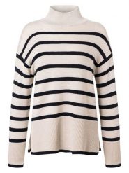 Maerz Muenchen Wełniany sweter w kolorze biało-czarnym rozmiar: 42. Białe swetry Maerz Muenchen, bez wzorów, z wełny, bez ramiączek. Za 339.99 zł.