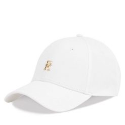 Czapka z daszkiem Tommy Hilfiger. Białe czapki z daszkiem Tommy Hilfiger, bez wzorów. Za 139.99 zł.