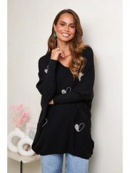Soft Cashmere Sweter w kolorze czarnym rozmiar: 34/36. Czarne swetry Soft Cashmere, bez wzorów, klasyczne, bez ramiączek. Za 96.83 zł.