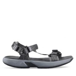 Sandały 4F. Szare sandały 4f, bez wzorów, bez obcasa, na płaskiej podeszwie, bez zapięcia. Za 159.99 zł.