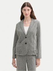 Tom Tailor Marynarka 1043871 Szary Regular Fit. Szare marynarki i żakiety Tom Tailor, m, bez wzorów, z bawełny, bez ramiączek. Za 209.99 zł.