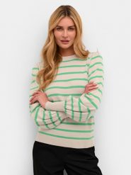 Kaffe Sweter Kamala 10506891 Zielony Regular Fit. Zielone swetry Kaffe, m, bez wzorów, z wiskozy, bez ramiączek. Za 99.99 zł.
