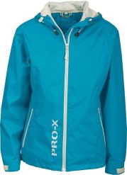 Damska kurtka wodoodporna Pro-X Elements Flash. Niebieskie kurtki PRO-X ELEMENTS, bez wzorów, z poliamidu, bez kaptura. Za 333.50 zł.