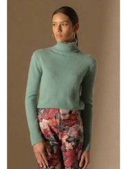 Perfect Cashmere Kaszmirowy golf "Tracy" w kolorze zielonym rozmiar: M. Zielone swetry Perfect Cashmere, m, bez wzorów, z kaszmiru, bez ramiączek. Za 233.33 zł.