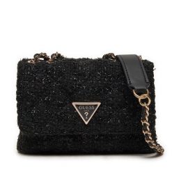 Torebka Guess. Czarne kopertówki Guess, z aplikacjami, wizytowe, bez dodatków. Za 399.99 zł.