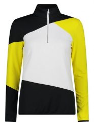 CMP Koszulka funkcyjna w kolorze czarno-żółto-białym rozmiar: 42. Białe t-shirty sportowe CMP, bez wzorów, bez ramiączek, outdoorowe. Za 182.24 zł.