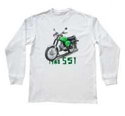 Simson — bluzka z długim rękawem (Rozmiar: 12 - 14 lat; Kolor koszulki: biały; Rodzaj nadruku: Simson). Białe bluzki nikiniki, s, bez wzorów, z bawełny, bez kołnierzyka, bez ramiączek. Za 69.00 zł.
