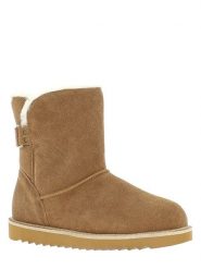 Gooce Skórzane botki zimowe "Colorado" w kolorze jasnobrązowym rozmiar: 38. Brązowe botki Gooce, bez wzorów, ze skóry, bez obcasa, bez zapięcia. Za 213.69 zł.