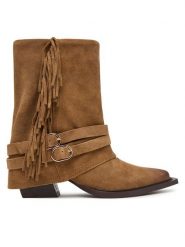 Steve Madden Kowbojki Hadly 11005190 Brązowy ciemny. Brązowe botki Steve Madden, bez wzorów, ze skóry, bez obcasa, na słupku, bez zapięcia. Za 1,029.00 zł.