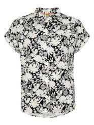 Roadsign Bluzka w kolorze biało-czarnym rozmiar: S. Białe bluzki Roadsign, s, bez wzorów, z wiskozy, bez kołnierzyka, bez ramiączek. Za 52.42 zł.