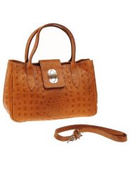 Florence Bags Skórzana torebka "Cursa" w kolorze brązowym - 26 x 17 x 12 cm rozmiar: onesize. Brązowe torebki klasyczne Florence Bags, bez wzorów, z materiału, przez ramię, bez dodatków. Za 222.18 zł.