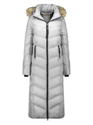 Geographical Norway Płaszcz zimowy "Capucine" w kolorze jasnoszarym rozmiar: XXL. Szare płaszcze Geographical Norway, na zimę, xxl, bez wzorów, z puchu, bez kaptura. Za 358.48 zł.