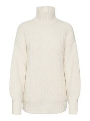 Vero Moda Golf "Wilda " w kolorze kremowym rozmiar: M. Brązowe swetry Vero Moda, m, bez wzorów, bez ramiączek. Za 88.02 zł.