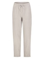 Eight2Nine Spodnie w kolorze kremowym rozmiar: S. Brązowe spodnie materiałowe Eight2Nine, bez wzorów, z materiału, z podwyższonym stanem. Za 82.64 zł.