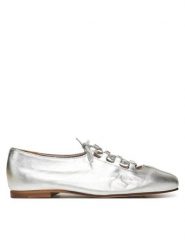 Balagan Baleriny Roma Srebrny. Szare baleriny BALAGAN, bez wzorów, ze skóry, bez obcasa, bez zapięcia. Za 549.99 zł.