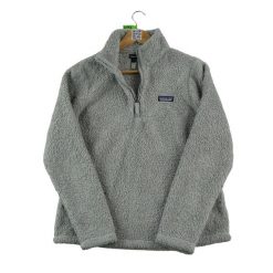 Second life - Kobaltowy polarowy sweter damski - Stan bardzo dobry. Szare swetry Patagonia, bez wzorów, z polaru, sportowe, bez ramiączek. Za 253.76 zł.