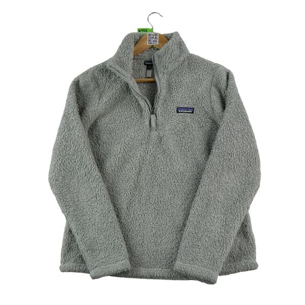 Second life - Kobaltowy polarowy sweter damski - Stan bardzo dobry. Szare swetry Patagonia, m, bez wzorów, z materiału, eleganckie, bez ramiączek. Za 253.76 zł.