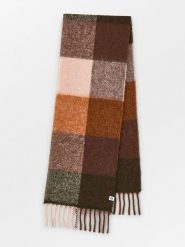 Becksöndergaard Szal w kolorze brązowo-ciemnozielonym - 200 x 33 cm rozmiar: onesize. Brązowe szaliki i kominy Becksöndergaard, bez wzorów, z materiału. Za 217.99 zł.