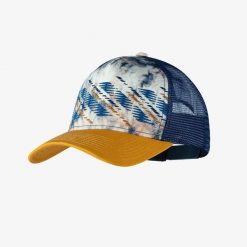 Czapka z daszkiem Unisex Buff Trucker Cap. Niebieskie czapki z daszkiem Buff, na lato, bez wzorów, z materiału, sportowe. Za 99.99 zł.