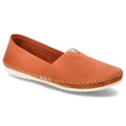Pomarańczowe Półbuty Armodo Skórzane Wygodne Buty. Brązowe półbuty wsuwane Armodo, bez wzorów, ze skóry, bez obcasa. Za 199.00 zł.