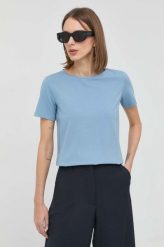 Weekend Max Mara t-shirt damski kolor niebieski. Niebieskie t-shirty Weekend Max Mara, bez wzorów, bez kołnierzyka, bez ramiączek. Za 279.99 zł.