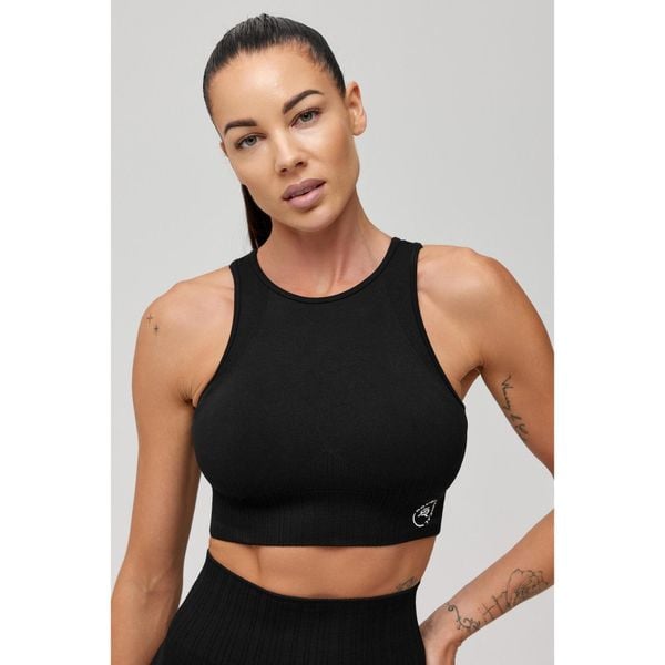 Stanik sportowy fitness seamless Rough Radical Linea Sports Bra. Czarne biustonosze sportowe ROUGH RADICAL, bez wzorów, na fitness i siłownię. W wyprzedaży za 111.92 zł.