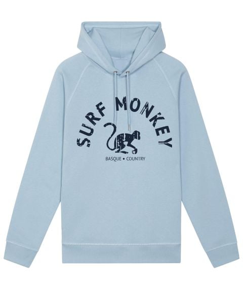Bluza z bawełny organicznej –zakrzywione – z kapturem /dla dorosłych (niebieska). Niebieskie bluzy z kapturem SURF MONKEY, m, bez wzorów, z bawełny, z kapturem. Za 345.00 zł.