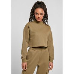Bluza damska Urban Classics cropped oversized high neck crew. Zielone bluzy Urban Classics, bez wzorów, bez kaptura. Za 183.50 zł.
