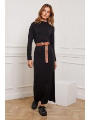 Joséfine Sukienka dzianinowa "Analog" w kolorze czarnym rozmiar: XL. Czarne sukienki Joséfine, xl, bez wzorów, z dzianiny, bez kołnierzyka, bez ramiączek, maxi. Za 130.99 zł.