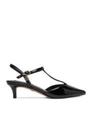 Nine West Czółenka CEO-CD25-123-1 Czarny. Czarne czółenka Nine West, bez wzorów, z materiału, bez obcasa, bez zapięcia. Za 229.99 zł.