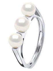 Pearl Addict Srebrny pierścionek z perłami rozmiar: onesize. Białe pierścionki Pearl Addict, z perłą, srebrne. Za 217.99 zł.