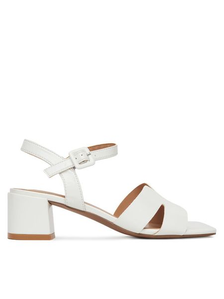 Clara Barson Sandały WS24055-02 Biały. Białe sandały Clara Barson, bez wzorów, ze skóry, bez obcasa, na słupku, bez zapięcia. Za 119.99 zł.