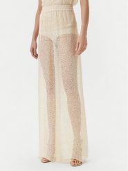 PINKO Spodnie palazzo 105009 A2EX Beżowy Regular Fit. Brązowe spodnie materiałowe Pinko, bez wzorów, z materiału. Za 789.99 zł.