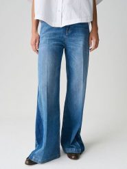 OPUS Dżinsy "Mari" - Palazzo fit - w kolorze niebieskim rozmiar: 34/L30. Niebieskie jeansy Opus, l, bez wzorów, klasyczne, z podwyższonym stanem. Za 279.95 zł.