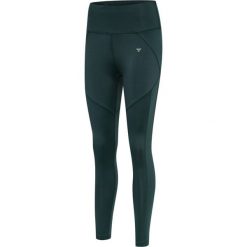 Damskie legginsy z wysoką talią Hummel hmlnorma. Zielone legginsy Hummel, bez wzorów, sportowe. Za 201.00 zł.