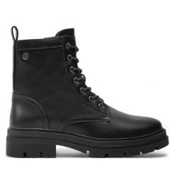 Botki Refresh. Czarne botki Refresh, bez wzorów, bez obcasa, na płaskiej podeszwie, bez zapięcia. Za 149.99 zł.