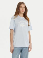 Lacoste T-Shirt TH2733 Błękitny Regular Fit. Niebieskie t-shirty Lacoste, m, bez wzorów, z bawełny, bez kołnierzyka, bez ramiączek. Za 229.99 zł.