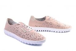 RIEKER M2354-31 pink, półbuty damskie. Czerwone półbuty wsuwane Rieker, na lato, bez wzorów, bez obcasa. Za 319.90 zł.