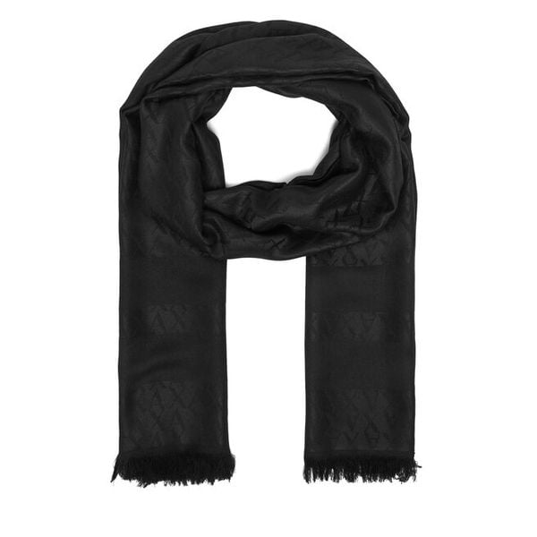 Szal Armani Exchange. Czarne szaliki i kominy Armani Exchange, bez wzorów. Za 404.99 zł.