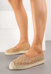 Ciemnobeżowe Espadryle z Ozdobną Plecionką Nimilithae. Brązowe espadryle Born2be, bez wzorów, z jeansu, eleganckie, bez obcasa, na płaskiej podeszwie. W wyprzedaży za 72.24 zł.