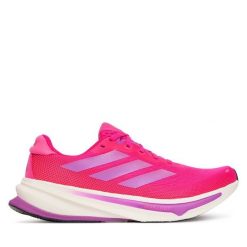 Buty do biegania adidas. Czerwone buty do biegania adidas, bez wzorów, bez zapięcia, do biegania. Za 499.99 zł.