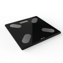 Second Life - Waga łazienkowa z analizą składu ciała SCALE... - Stan Doskonały. Czarne wagi łazienkowe NEWFEEL. Za 59.00 zł.