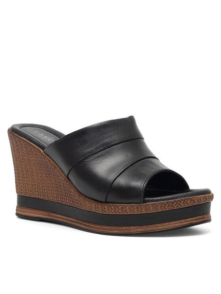 Lasocki Klapki WI23-CORTE-05 Czarny. Czarne klapki Lasocki, bez wzorów, ze skóry, bez obcasa, bez zapięcia. Za 199.99 zł.