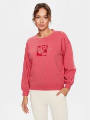 Volcano Bluza B-Elena L01058-W24 Różowy Regular Fit. Czerwone bluzy Volcano, l, bez wzorów, z bawełny, bez kaptura. Za 89.99 zł.