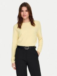 ONLY Sweter Rica 15204279 Żółty Regular Fit. Żółte swetry ONLY, s, bez wzorów, z syntetyku, bez ramiączek. Za 139.99 zł.