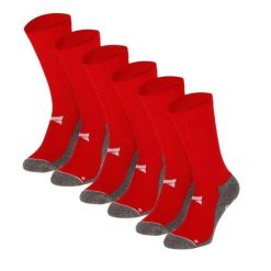 Skarpety Antypoślizgowe do Piłki Nożnej Pro - 6 par - Czerwony. Czerwone skarpetki XTREME SOCKSWEAR, bez wzorów, z bawełny. Za 210.49 zł.
