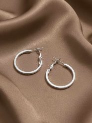 Lodie Silver Kolczyki-kreole rozmiar: onesize. Szare kolczyki Lodie Silver, metalowe. Za 23.95 zł.