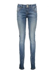 LTB Dżinsy "Molly M" - Slim fit - w kolorze granatowym rozmiar: W27/L36. Niebieskie jeansy LTB, l, z aplikacjami, ze skóry, klasyczne. Za 83.22 zł.